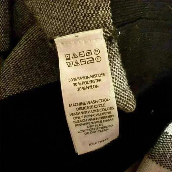 Rachel Zoe Black and White Checker Plaid Turtleneck Sweater, Women's Size S - Picture 3 of 4